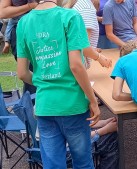 ADRA-shirt bij de sponsorloop.